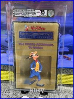 1985 Walt Disney Cartoon Classics VHS World According To Goofy Gold Ed VGA 75