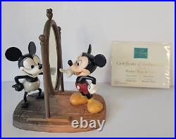 1994 Disney 75th Birthday WDCC Mickey Mouse Then & Now Figurine Plane Crazy