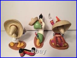 1995 WDCC Three Caballeros Donald Panchito Jose Figurines