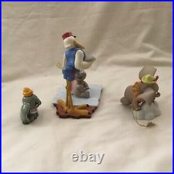 2 WDCC Dumbo BUNDLE OF JOY, Dumbo Ornament &1 Japan Dumbo Ceramic Figurines Set