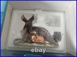 2000 WDCC Bambi and Mother Figurine New in Box with Silver Butterfly Charm
