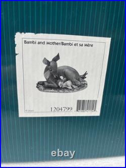2000 WDCC Bambi and Mother Figurine New in Box with Silver Butterfly Charm