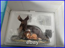 2000 WDCC Bambi and Mother Figurine New in Box with Silver Butterfly Charm