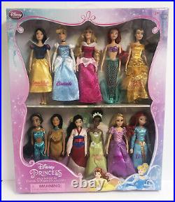 2016 Disney Store Princess Classic 12 Barbie Collection Gift Set 11 Dolls NEW