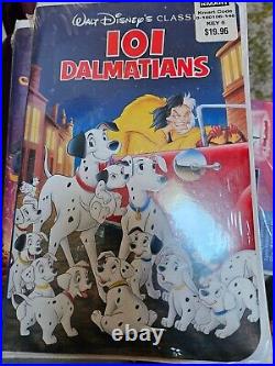 4 Walt Disney Classics Black Diamond VHS Original SEALED Bambi 101 Dalmations +