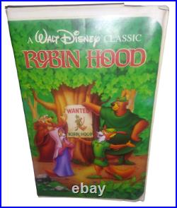 A Walt Disney Classic Robin Hood (VHS) Black Diamond Classics Movie Rare