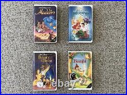 ALADDIN Walt Disney's RARE Classic BLACK DIAMOND VHS #1662 Snow White Cinderella