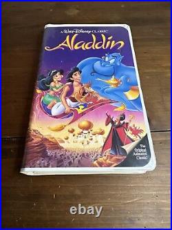 Aladdin (VHS, 1993) Black Diamond #1662 Walt Disney Classic Rare! With sequels