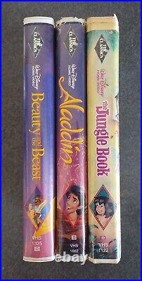 Beauty and the Beast VHS Walt Disney Black Diamond Classic RARE Lot Of 3 Movies