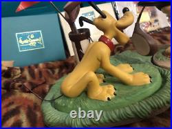 Canine Golfer Set Base Mickey And Pluto With Boxes And Coa Walt Disney Classics