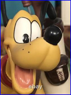 Canine Golfer Set Base Mickey And Pluto With Boxes And Coa Walt Disney Classics