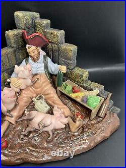 DISNEY CLASSICS WDCC PIRATES OF THE CARIBBEAN PIRATE With PIGS DRINK UP ME'EARTIES