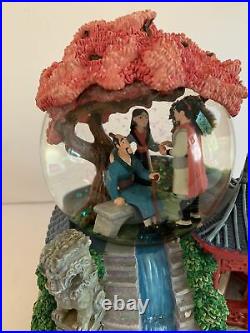 Disney Classic Snowglobe Globel Mulan Reflection Music Box Mushu Shang
