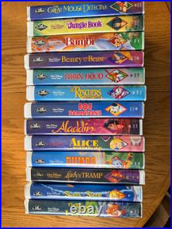 Disney Classics VHS Lot NTSC Walt Disney Home Video Rare Black Diamond Edition
