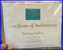 Disney LARGE FISHING FOLLIES GOOFY AND WILBUR IN BOAT boxed L. E. 17/1000 mint