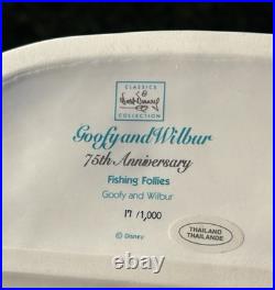 Disney LARGE FISHING FOLLIES GOOFY AND WILBUR IN BOAT boxed L. E. 17/1000 mint