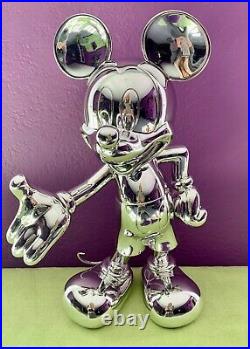 Disney Leblon Delienne Mickey Mouse Pop Art Sculpture Figure Chrome Silver 12H