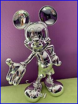 Disney Leblon Delienne Mickey Mouse Pop Art Sculpture Figure Chrome Silver 12H