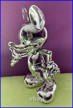 Disney Leblon Delienne Mickey Mouse Pop Art Sculpture Figure Chrome Silver 12H