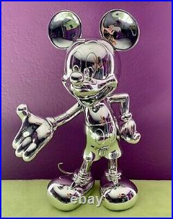 Disney Leblon Delienne Mickey Mouse Pop Art Sculpture Figure Chrome Silver 12H