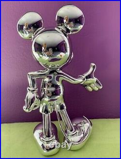 Disney Leblon Delienne Mickey Mouse Pop Art Sculpture Figure Chrome Silver 12H