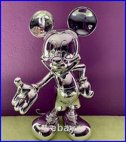 Disney Leblon Delienne Mickey Mouse Pop Art Sculpture Figure Chrome Silver 12H