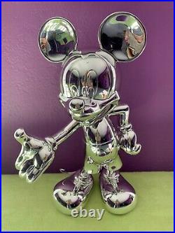 Disney Leblon Delienne Mickey Mouse Pop Art Sculpture Figure Chrome Silver 12H