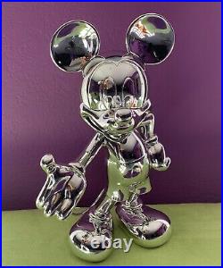 Disney Leblon Delienne Mickey Mouse Pop Art Sculpture Figure Chrome Silver 12H