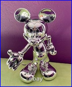 Disney Leblon Delienne Mickey Mouse Pop Art Sculpture Figure Chrome Silver 12H