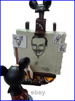 Disney Parks Charles Boyer Mickey Mouse Self Portrait Walt Statue Figurine