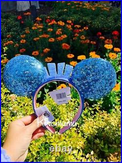Disney Parks Classic Disneyland Wall Sign Marquee Minnie Sequin Ears Headband