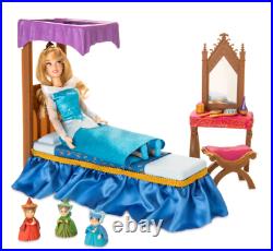 Disney Store Aurora Classic Doll Bedroom Play Set Sleeping Beauty New