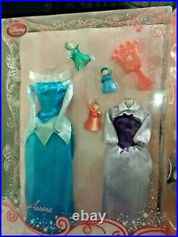 Disney Store Sleeping Beauty Classic Collection Dolls Aurora, Phillip Malef SET
