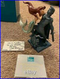 Disney WDCC Little Mermaid Ariel with Eric Statue with signed card Jodi Benson #323