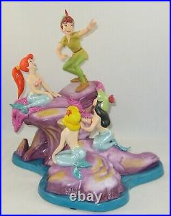 Disney WDCC Peter Pan & Mermaids SPINNING A SPELLBINDING STORY withCOA NO Box