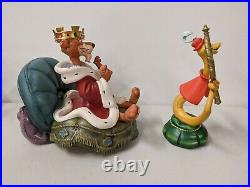 Disney WDCC Robin Hood Preening Prince & Sycophantic Serpent Figurines