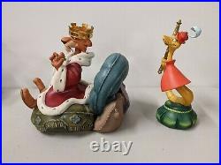 Disney WDCC Robin Hood Preening Prince & Sycophantic Serpent Figurines