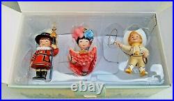 Disney WDCC Small World Classic Ornament 3 pc set Hallmark 2003 Howdy Joie Royal