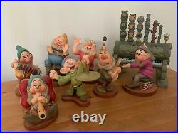 Disney WDCC Snow White Seven Dwarfs Full set 7 Dwarfs and Grumpy's Pipe Organ