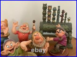 Disney WDCC Snow White Seven Dwarfs Full set 7 Dwarfs and Grumpy's Pipe Organ