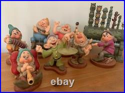 Disney WDCC Snow White Seven Dwarfs Full set 7 Dwarfs and Grumpy's Pipe Organ