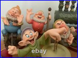 Disney WDCC Snow White Seven Dwarfs Full set 7 Dwarfs and Grumpy's Pipe Organ