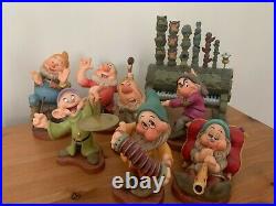 Disney WDCC Snow White Seven Dwarfs Full set 7 Dwarfs and Grumpy's Pipe Organ