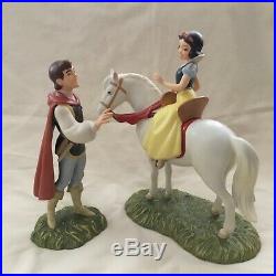 Disney WDCC Snow White on Horse & Prince Charming Figurines Figures Set
