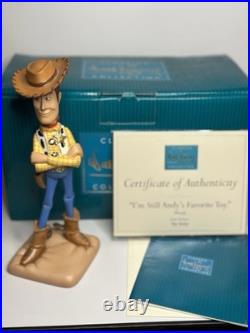 Disney WDCC Toy Story I'M STILL ANDY'S FAVORITE Woody Figurine with Box & COA EUC