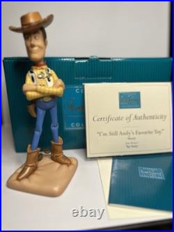 Disney WDCC Toy Story I'M STILL ANDY'S FAVORITE Woody Figurine with Box & COA EUC