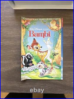 Disney's Classic Bambi VHS Black Diamond Classics Edition RARE orig. INSERTS
