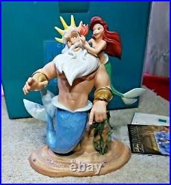 LE WDCC Ariel & King Triton Morning Daddy The Little Mermaid COA & Box Porcelain