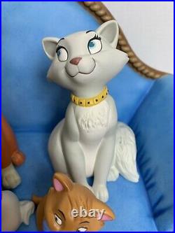 LOT Disney WDCC Aristocats 30th Anniversary Sofa Base 5 Figurines RETIRED HTF