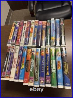 LOT OF 40 Walt Disney VHS movies. 12+ BLACK DIAMOND CLASSICS